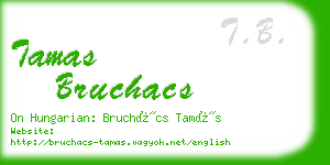 tamas bruchacs business card